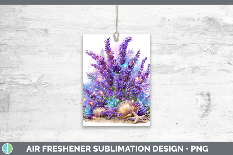Lavender Air Freshener Flowers 01 Beach Sublimation Car Fres