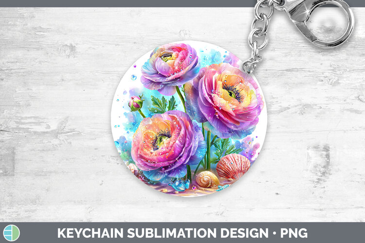 GorgeousFlowers 01 Beach Keychain design.