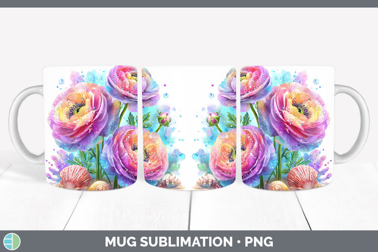 GorgeousFlowers 01 Beach Mug Wrap design.
