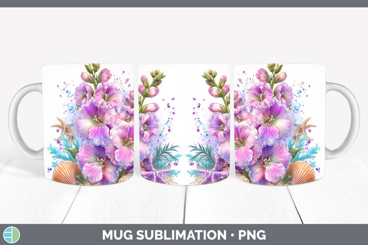GorgeousFlowers 01 Beach Mug Wrap design.