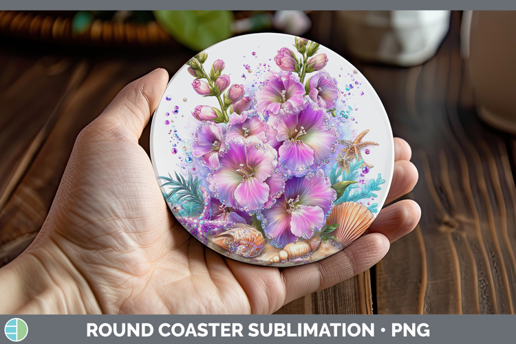 Snapdragon Round Coaster Flowers 01 Beach Sublimation Coaste
