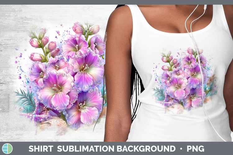 Snapdragon Shirt Flowers 01 Beach Sublimation Background Des