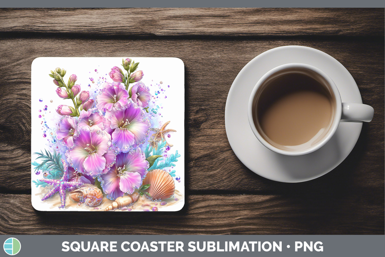 Snapdragon Square Coaster Flowers 01 Beach Sublimation Coast