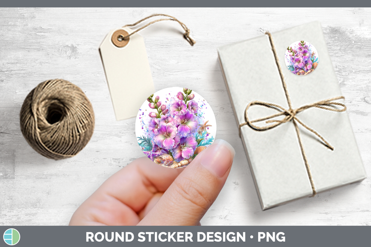 Flowers 01 Beach Snapdragon Stickers | Round Labels Designs