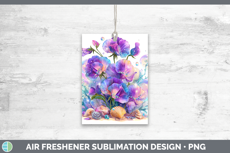 Sweet Pea Air Freshener Flowers 01 Beach Sublimation Car Fre