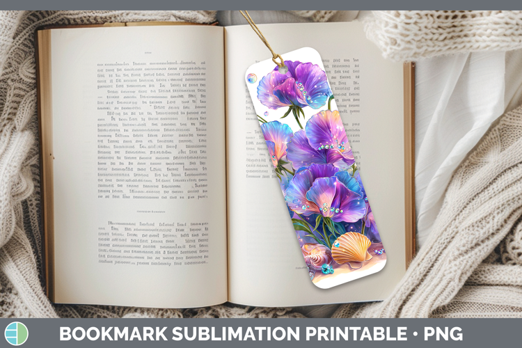 Sweet Pea Bookmark Flowers 01 Beach Sublimation Printable De