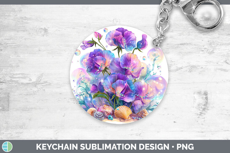 GorgeousFlowers 01 Beach Keychain design.