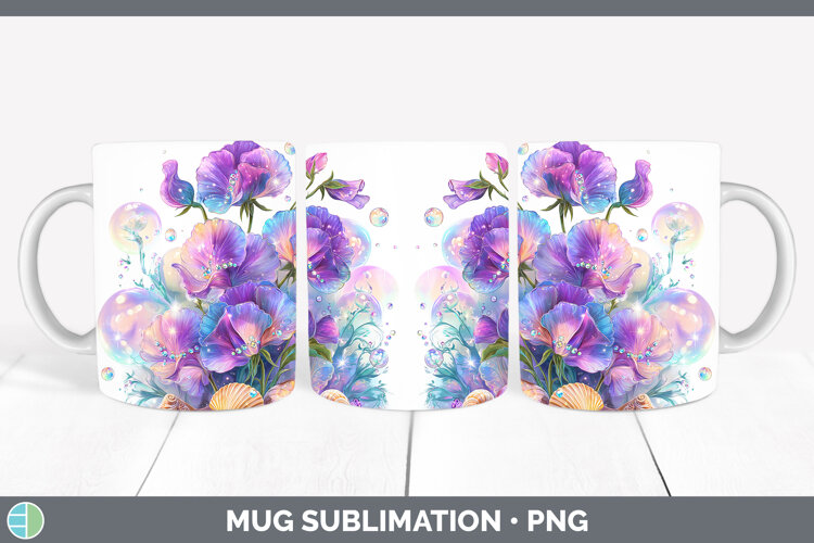 GorgeousFlowers 01 Beach Mug Wrap design.
