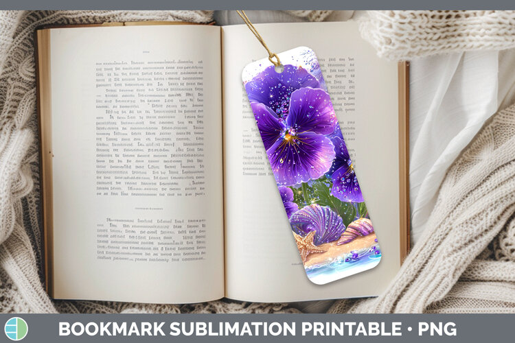 GorgeousFlowers 01 Beach Bookmark design.