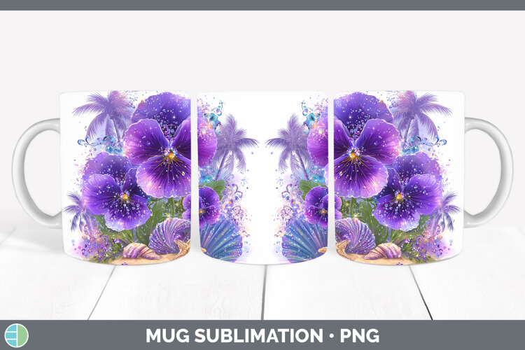 GorgeousFlowers 01 Beach Mug Wrap design.