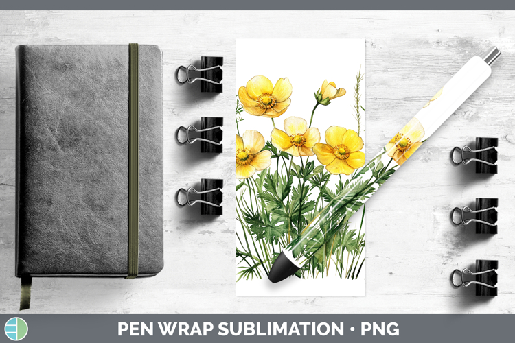 GorgeousFlowers 01 Pen Wrap design.