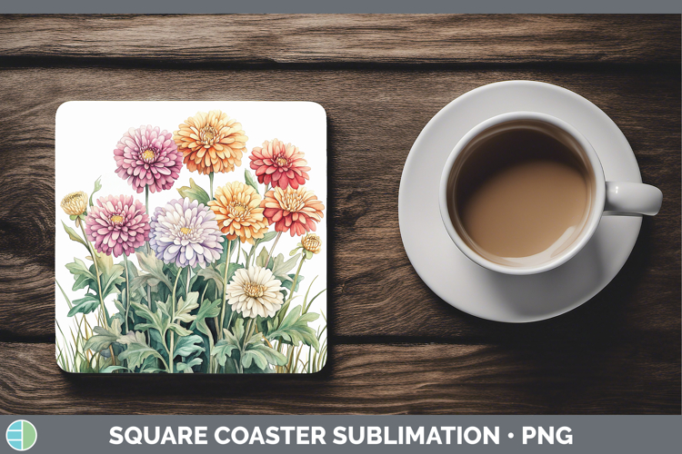 GorgeousFlowers 01 Square Coaster design.