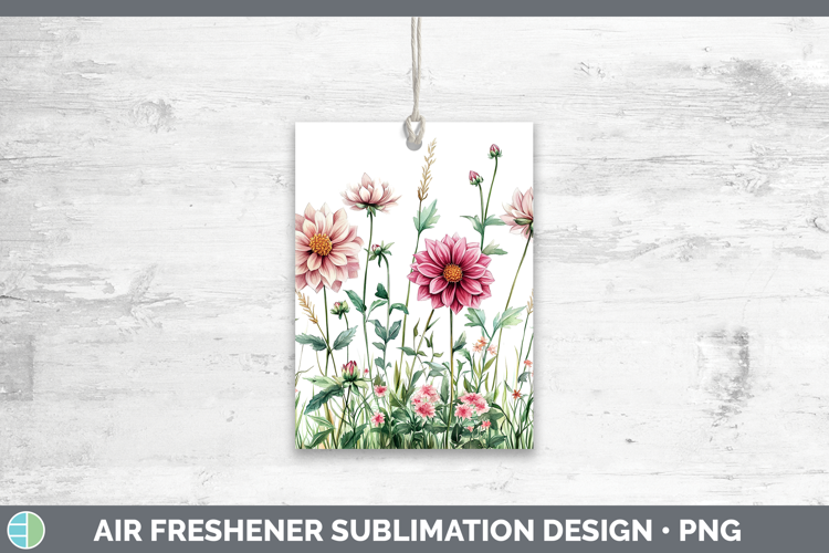 Flowers 01 Dahlia Air Freshener Sublimation Car Freshener De