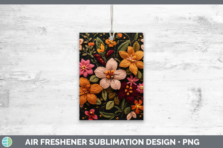 GorgeousFlowers 01 Embroider Air Freshener design.