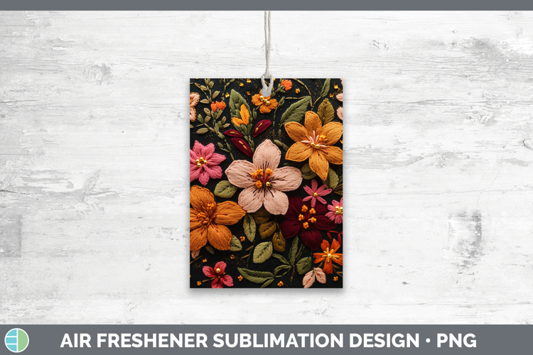 Flowers 01 Embroider Azalea Air Freshener Sublimation Car Fr