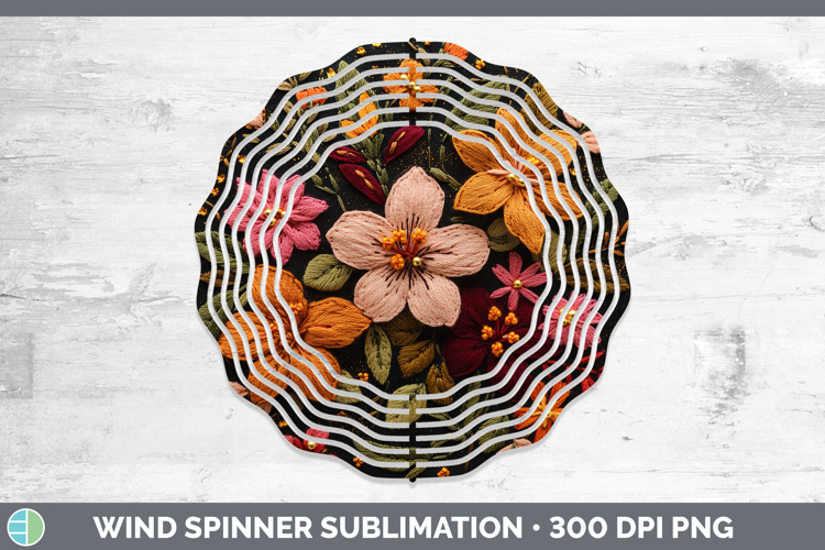 Flowers 01 Embroider Azalea Wind Spinner Sublimation Spinner