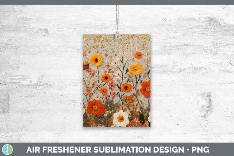 GorgeousFlowers 01 Embroider Air Freshener design.