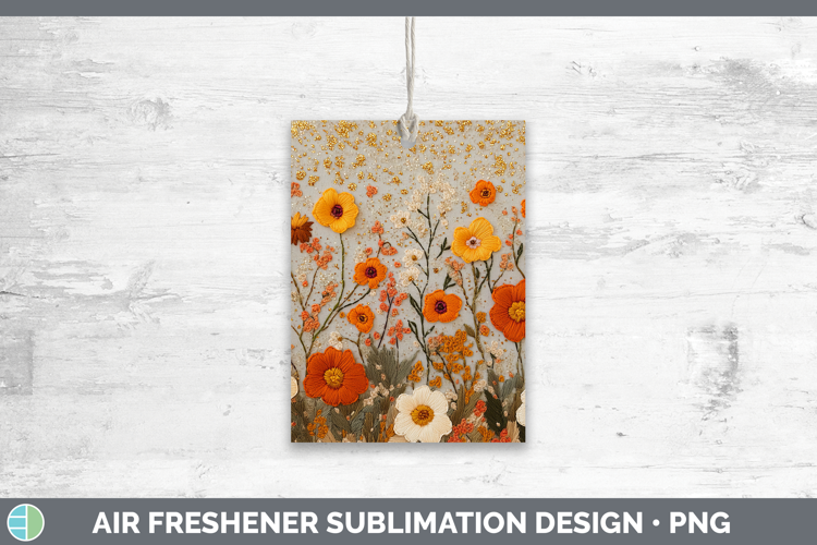 Flowers 01 Embroider Buttercup Air Freshener Sublimation Car