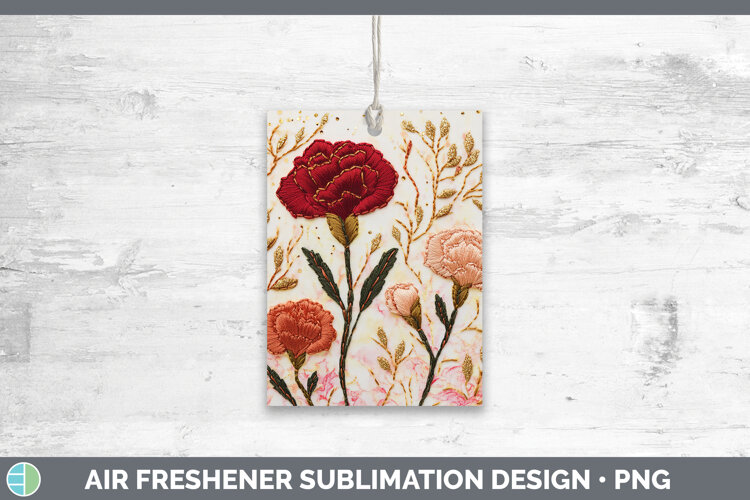 GorgeousFlowers 01 Embroider Air Freshener design.