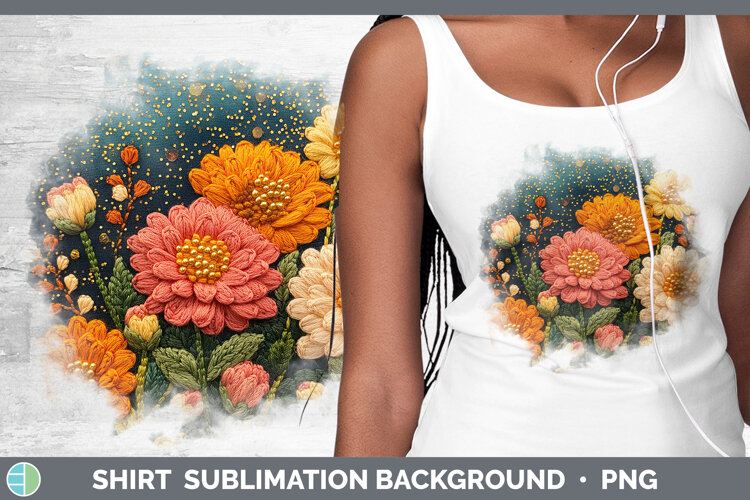 GorgeousFlowers 01 Embroider Shirt design.
