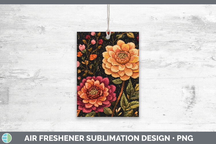 GorgeousFlowers 01 Embroider Air Freshener design.