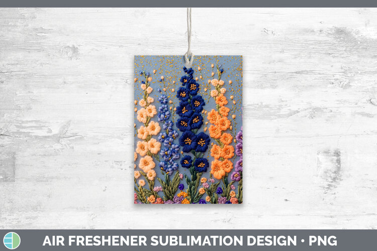 GorgeousFlowers 01 Embroider Air Freshener design.