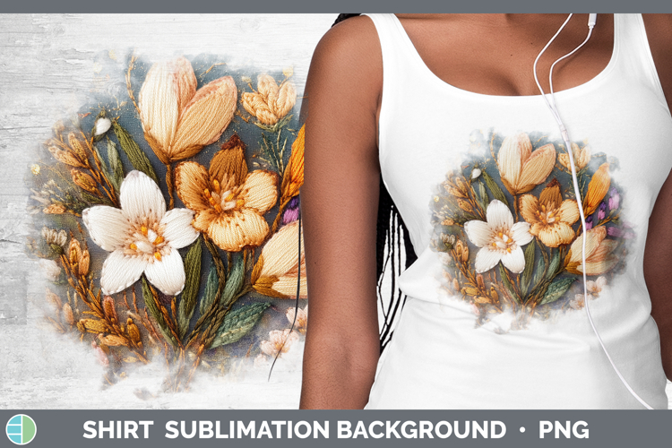 Flowers 01 Embroider Freesia Shirt Sublimation Sublimation B