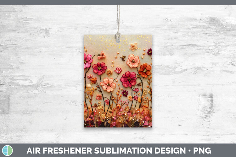 GorgeousFlowers 01 Embroider Air Freshener design.