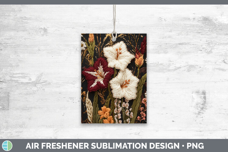 GorgeousFlowers 01 Embroider Air Freshener design.
