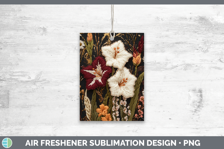 Flowers 01 Embroider Gladiolus Air Freshener Sublimation Car