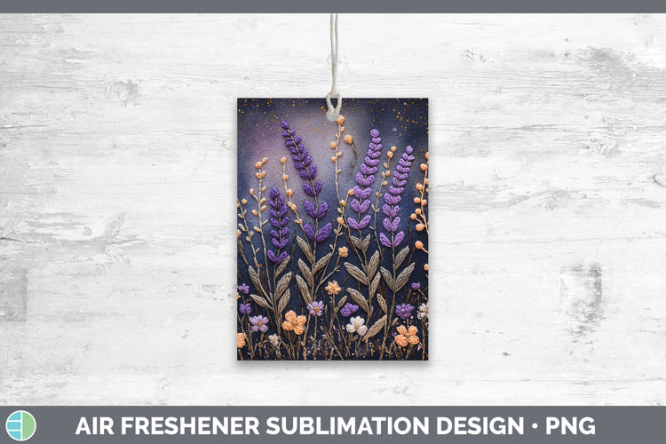 Flowers 01 Embroider Lavender Air Freshener Sublimation Car