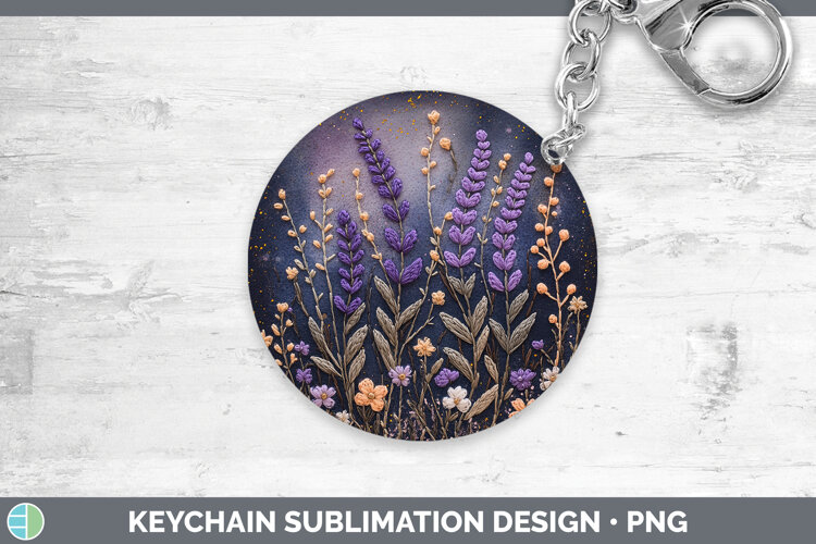 GorgeousFlowers 01 Embroider Keychain design.