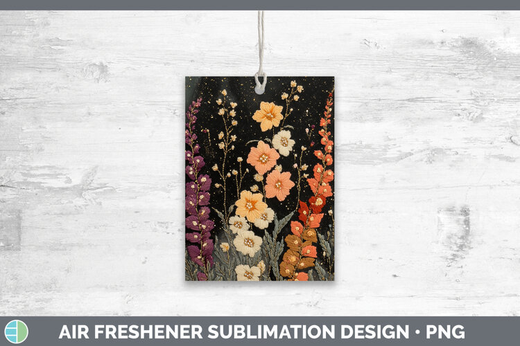GorgeousFlowers 01 Embroider Air Freshener design.