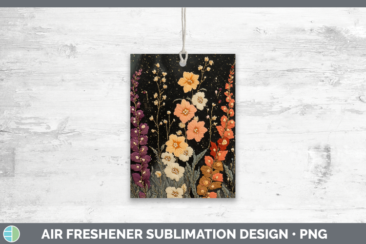Flowers 01 Embroider Snapdragon Air Freshener Sublimation Ca