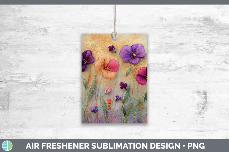 GorgeousFlowers 01 Embroider Air Freshener design.