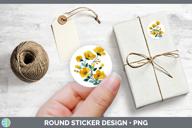Buttercup Flowers 01 Embroidery Stickers Design
