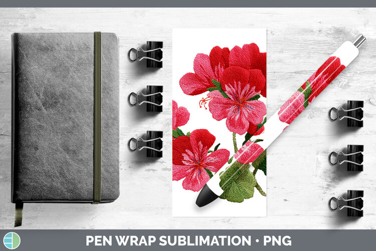 GorgeousFlowers 01 Embroidery Pen Wrap design.