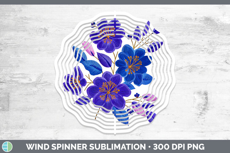GorgeousFlowers 01 Embroidery Wind Spinner design.