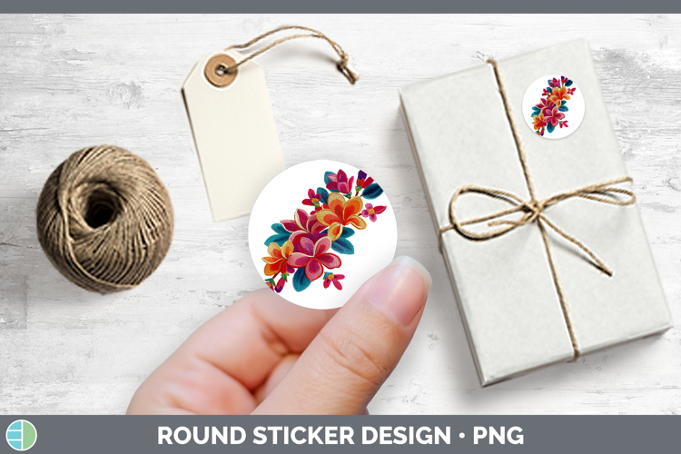 Plumeria Flowers 01 Embroidery Stickers Design