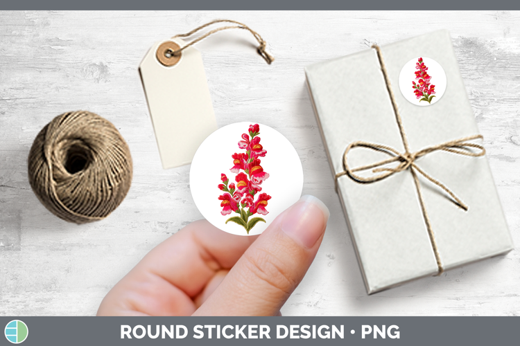 Snapdragon Flowers 01 Embroidery Stickers Design