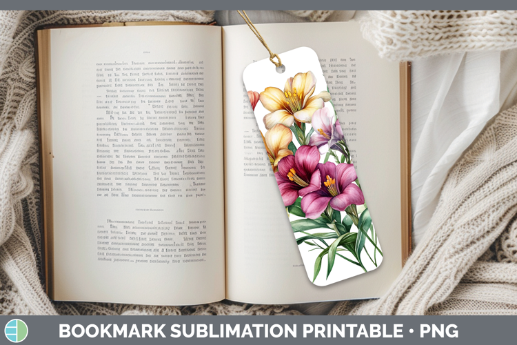 Flowers 01 Freesia Bookmark Sublimation Printable Designs