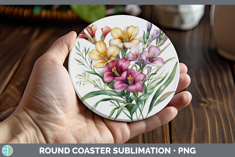 GorgeousFlowers 01 Round Coaster design.