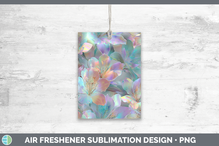 Azalea Flowers 01 Holographic Air Freshener Sublimation Desi
