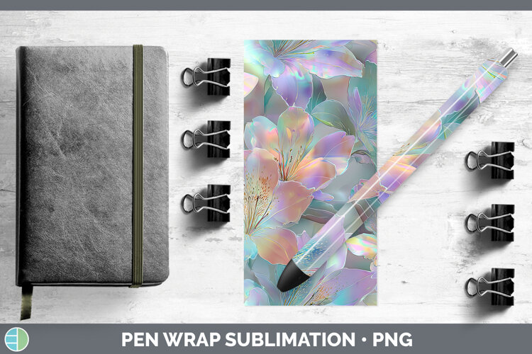 GorgeousFlowers 01 Holographic Pen Wrap design.