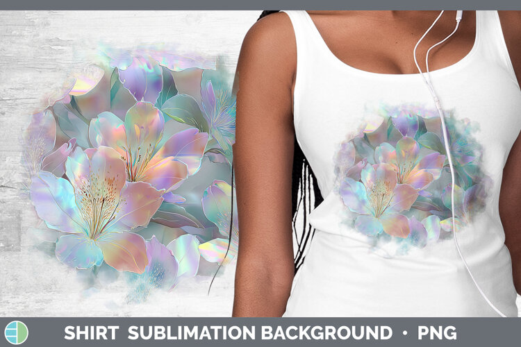 GorgeousFlowers 01 Holographic Shirt design.