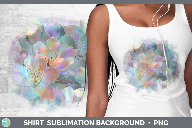 Azalea Flowers 01 Holographic Shirt Sublimation Design
