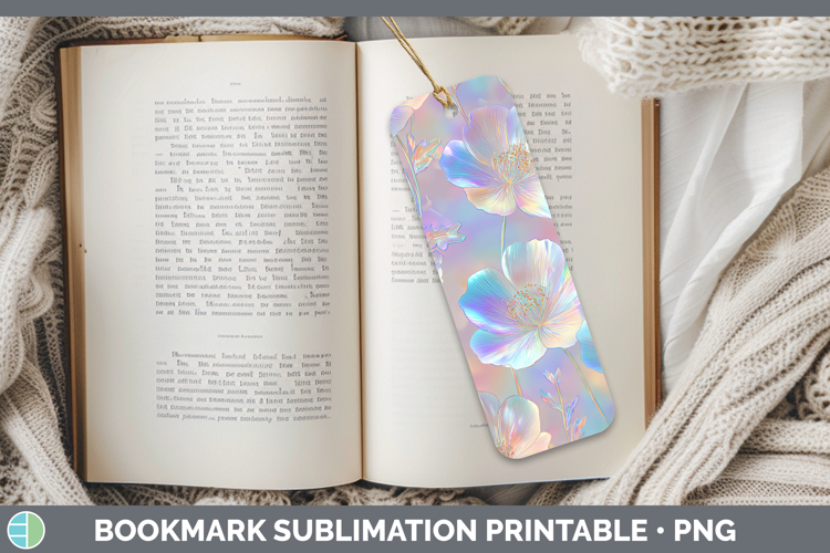 Buttercup Flowers 01 Holographic Bookmark Sublimation Design
