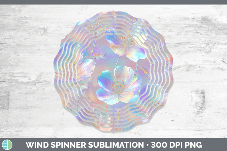 Buttercup Flowers 01 Holographic Wind Spinner Sublimation De
