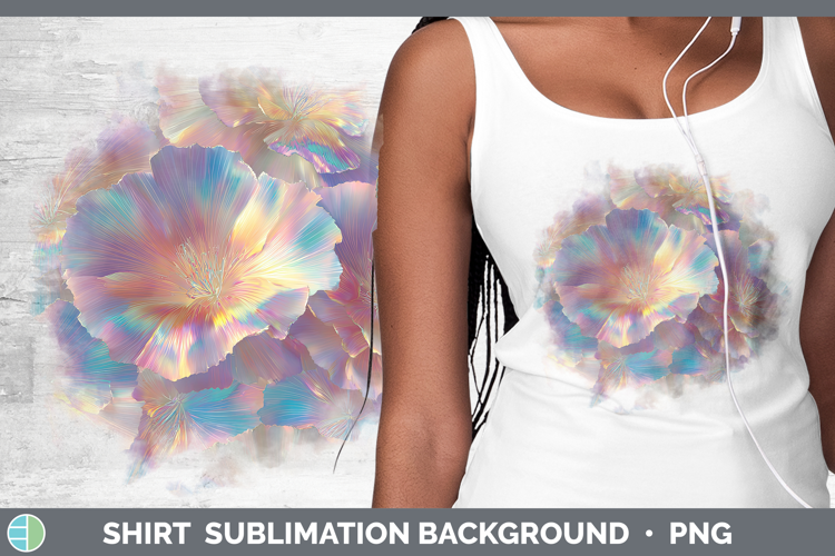 Carnation Flowers 01 Holographic Shirt Sublimation Design