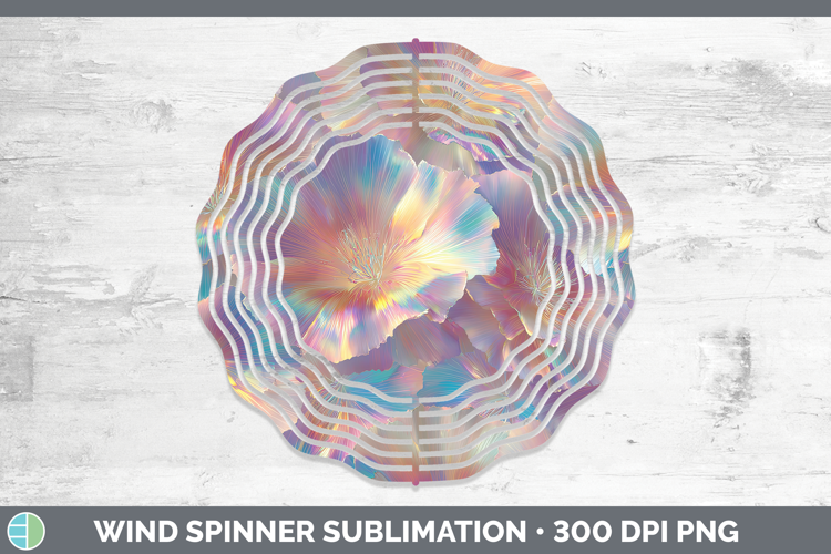 Carnation Flowers 01 Holographic Wind Spinner Sublimation De